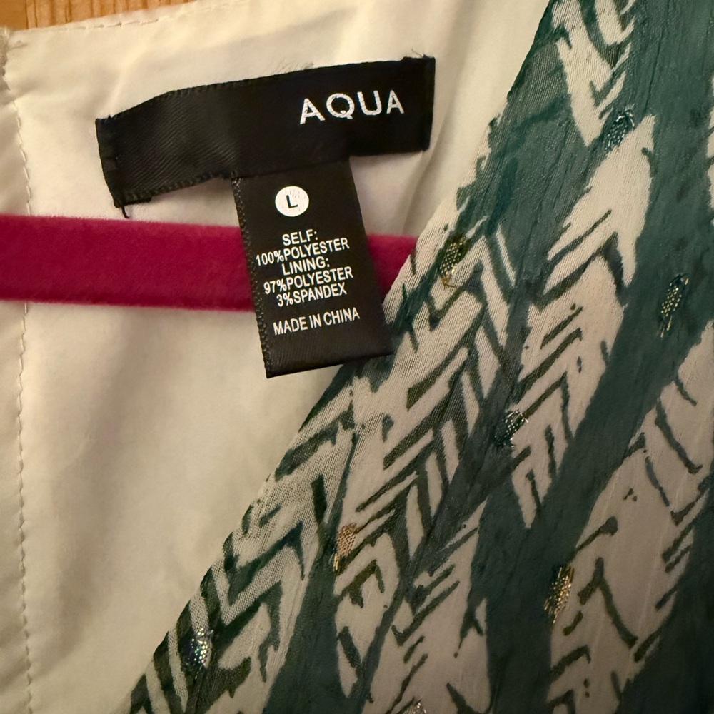 Aqua Chevron Green and Cream Blouse - Picture 2 of 4